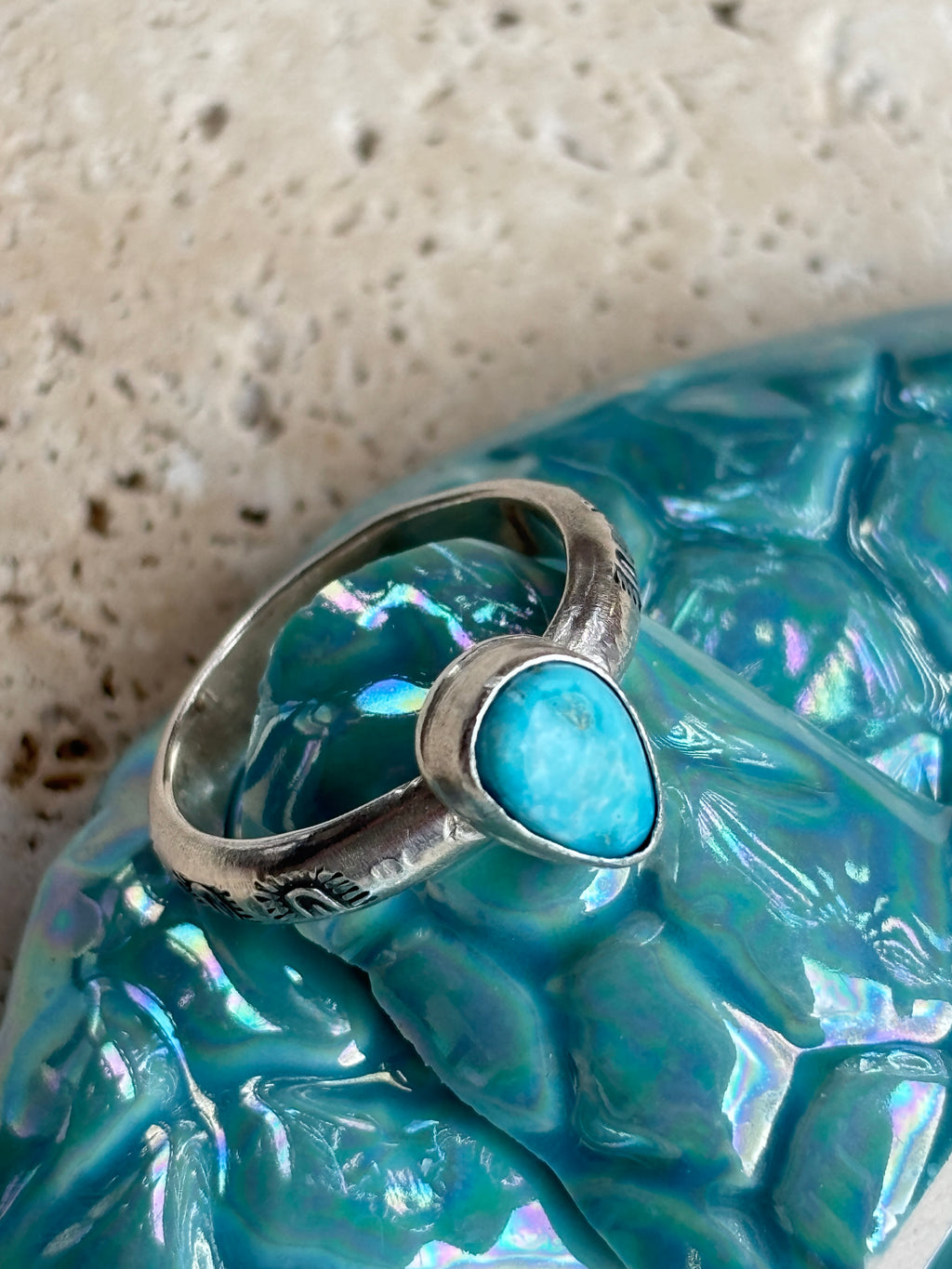 Sol West Turquoise Stacker Ring
