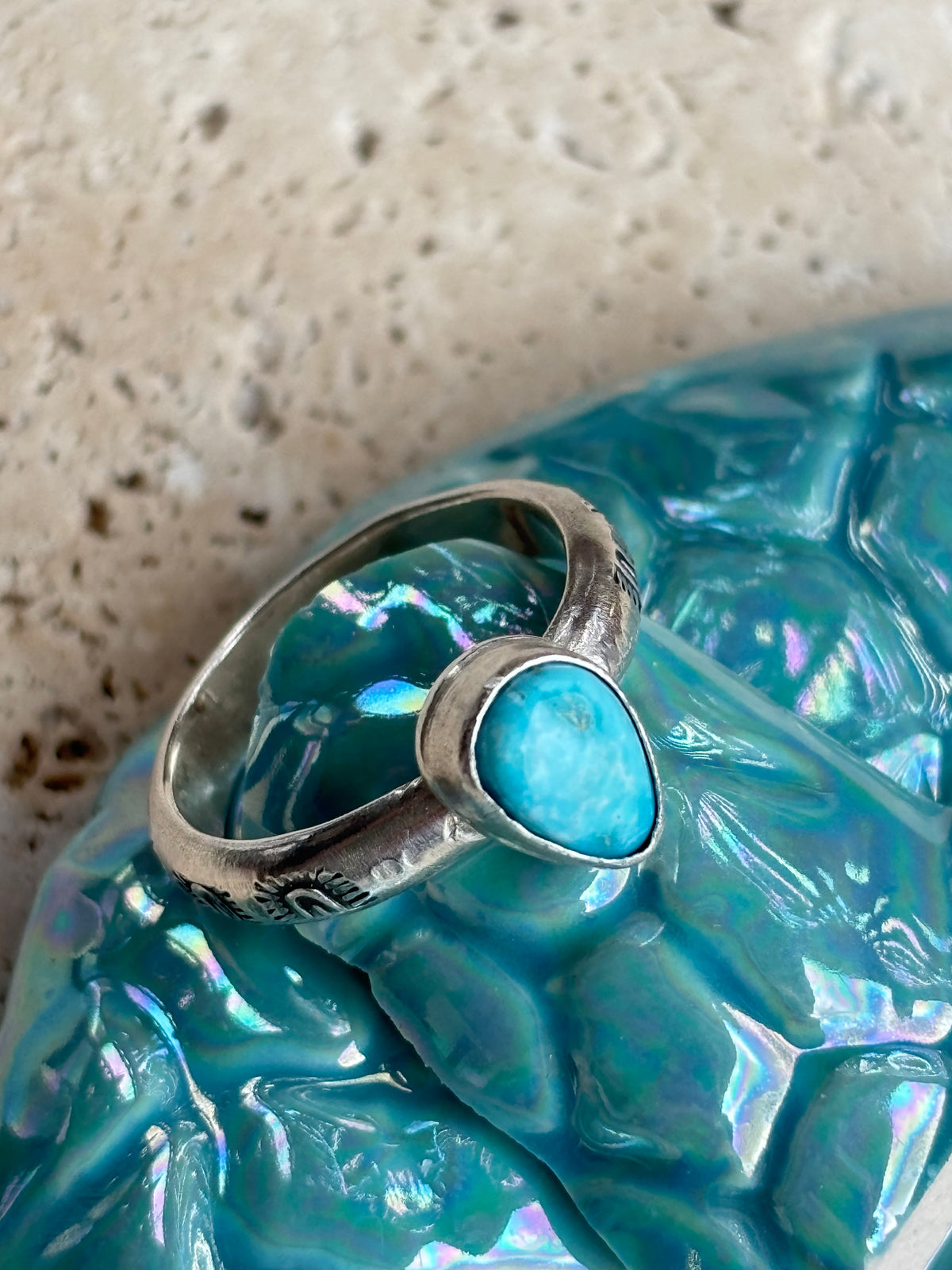 Sol West Turquoise Stacker Ring